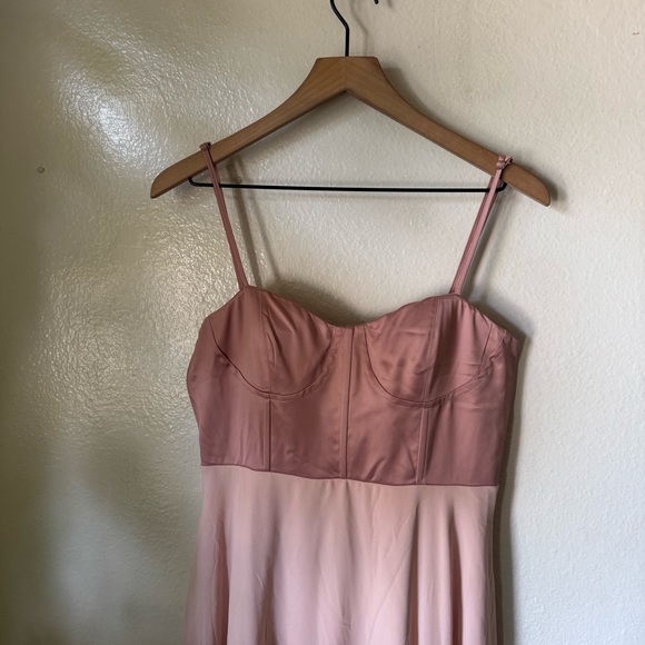 Lulus | Best Part Of Me Blush Satin Bustier Maxi Dress - Picture 3 of 6